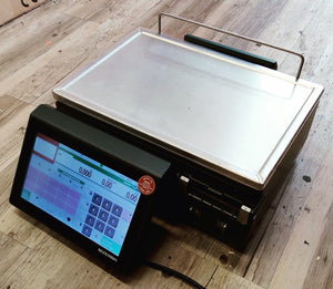 BIZERBA XC 100 Auszeichnungswaage mit 3-in-1 Drucker für Bon-, Etikett- oder Linerlessbetrieb -gebraucht